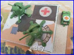 Vintage 1987 Galoob Micro Machines Playset Lot Army Set withAircraft Carrier