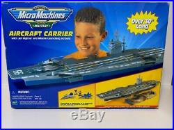 Vintage 1999 Military Micro Machines 30+ inch Aircraft Carrier LGTI Galoob