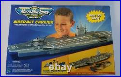 Vintage 1999 Military Micro Machines 30in+ Aircraft Carrier Hasbro