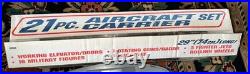 Vintage 21 Pc Aircraft Set Carrier American Plastic Toys Inc