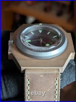 Vintage DS Aircraft Carrier VDS Bronze Titanium Distress Dial Swiss Aut G2U