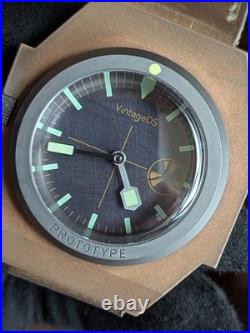 Vintage DS Aircraft Carrier VDS Bronze Titanium Distress Dial Swiss Aut G2U