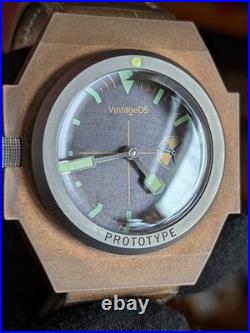 Vintage DS Aircraft Carrier VDS Bronze Titanium Distress Dial Swiss Aut G2U