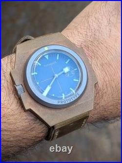 Vintage DS Aircraft Carrier VDS Bronze Titanium Distress Dial Swiss Aut G2U