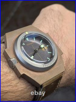 Vintage DS Aircraft Carrier VDS Bronze Titanium Distress Dial Swiss Aut G2U