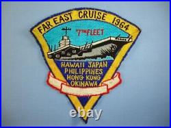 Vintage Far East Cruise 7th Fleet patch USN Navy USS aircraft carrier 1964