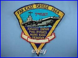 Vintage Far East Cruise 7th Fleet patch USN Navy USS aircraft carrier 1964