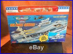 Vintage Galoob Micro Machines Sea Hawk Freedom Force Aircraft Carrier New Mib