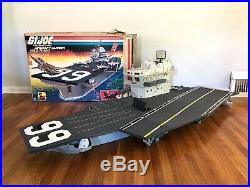 Vintage Hasbro GI JOE 1985 U. S. S. USS FLAGG Aircraft Carrier with BOX Toy PLAYSET