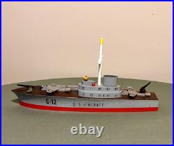 Vintage Keystone C-12 U. S. AIRCRAFT CARRIER Wood Toy Manufactured In Boston Mass Vintage Keystone C-12 U. S. AIRCRAFT CARRIER Wood Toy Manufactured In Boston Mass