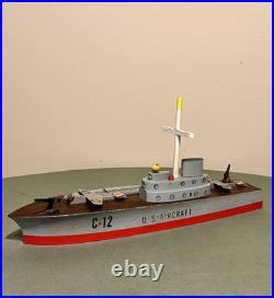 Vintage Keystone C-12 U. S. AIRCRAFT CARRIER Wood Toy Manufactured In Boston Mass Vintage Keystone C-12 U. S. AIRCRAFT CARRIER Wood Toy Manufactured In Boston Mass
