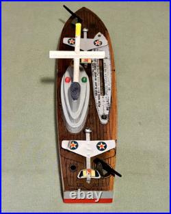 Vintage Keystone C-12 U. S. AIRCRAFT CARRIER Wood Toy Manufactured In Boston Mass Vintage Keystone C-12 U. S. AIRCRAFT CARRIER Wood Toy Manufactured In Boston Mass