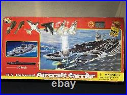 Vintage Kidz Fun US UNIVERSAL AIRCRAFT CARRIER With Realistic Fighter NOB