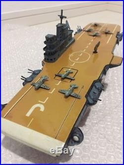 Vintage MARUSAN Aircraft Carrier Battle Ship Senkan USAF Bomber Tin Litho Toy