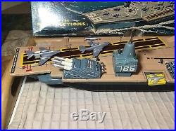 Vintage Marx Tin Battery Operated US Aircraft Carrier 1950s Japan