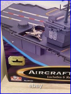 Vintage Redbox Aircraft Carrier 88 With Realistic Die-Cast Fighter Jets New