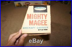 Vintage Remco Mighty Magee Navy Aircraft Carrier Ship Toy 1965