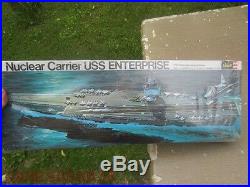 Vintage Revell model USS ENTERPRISE nuclear aircraft carrier 1/720 scale