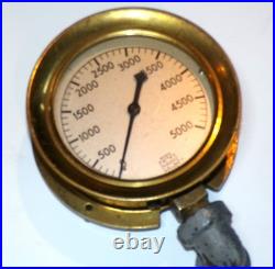 Vintage US Gage Co. 5.5 Brass WW2 USS Monterey Aircraft Carrier Salvage k Vintage US Gage Co. 5.5 Brass WW2 USS Monterey Aircraft Carrier Salvage k
