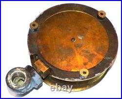 Vintage US Gage Co. 5.5 Brass WW2 USS Monterey Aircraft Carrier Salvage k