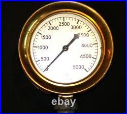 Vintage US Gage Co. 5.5 Brass WW2 USS Monterey Aircraft Carrier Salvage k