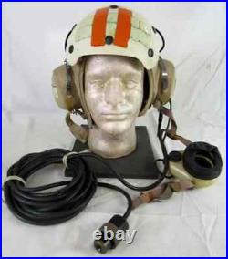 Vintage USN Carrier Deck Crew Helmet/Microphone & Cord! Navy, Military, Aircraft