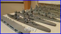 Vintage WWII Authenticast Comet Metal Battleships Aircraft Carriers LOT of 90