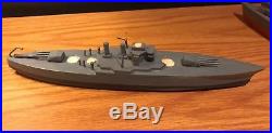Vintage Wooden Toy Model Battleship Aircraft Carrier Submarine Art Navy Military