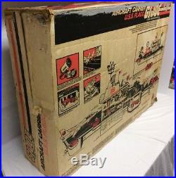 Vintage gi joe u. S. S. Flagg aircraft carrier playset with box 1985 hasbro