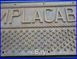 Ww11 British Aircraft Carrier Hms Implacable Ship Name Plate Sign