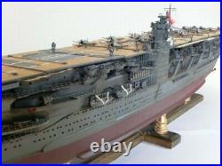 WWII Aircraft Carrier AKAGI 1/250 Scale 43/107cm Wooden Diecast Model Kit Set
