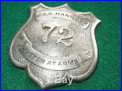 WWII US Navy USS Hancock CV-19 Master At Arms MAA Badge Pin Aircraft Carrier #'d