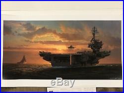 William S Phillips Home Is The Hunter Aircraft Carrier Print. 43/550 Signed