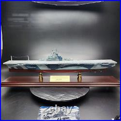 Yorktown WWII Aircraft Carrier CV-10 by Franklin Mint 1350 Diecast & Wood