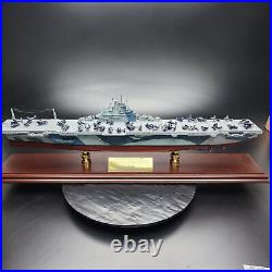 Yorktown WWII Aircraft Carrier CV-10 by Franklin Mint 1350 Diecast & Wood