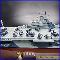 Yorktown WWII Aircraft Carrier CV-10 by Franklin Mint 1350 Diecast & Wood