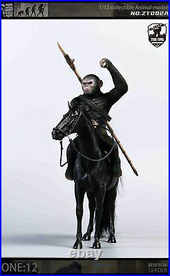 ZEUS TOYS ZT002A 1/12 Gorilla Leader Caesar & Horse Figure Statue Model Toys